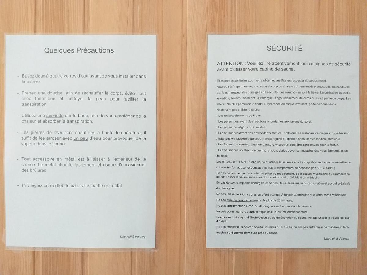 Centre Ville A Pied Appt Avec Sauna, Linge, Wifi, Stationnement Gratuit 반느 객실 사진
